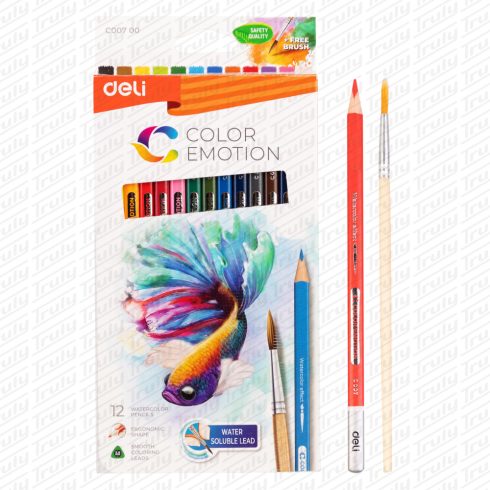 08- Színes ceruza Deli Akvarell 12-es Color Emotion - C00700