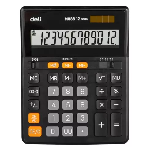 04- Számológép Deli asztali, 12 digit - M666