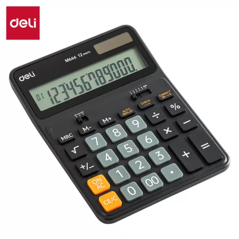 04- Számológép Deli asztali, 12 digit - M666
