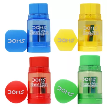 28- Hegyező Doms egylyukú tartályos + radír - 80629