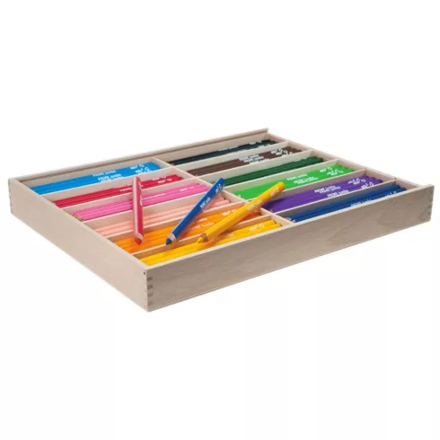 26- Színes ceruza Edu3 háromszögletű Jumbo 144 darabos fa displayben