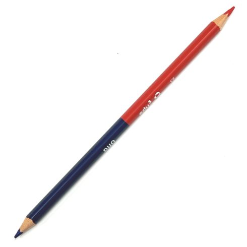 26-  Piros-kék ceruza Edu3 háromszögletű 
