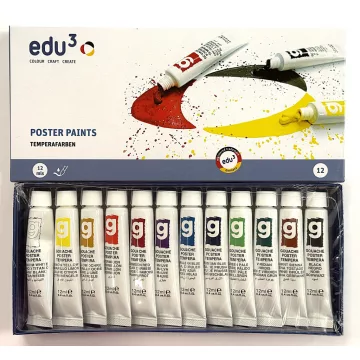 26- Tempera tubusos Edu3, 12 x 12 ml - 4111012