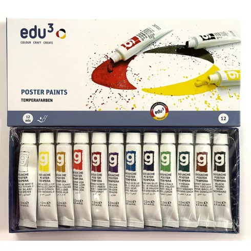 26- Tempera tubusos Edu3, 12 x 12 ml - 4111012