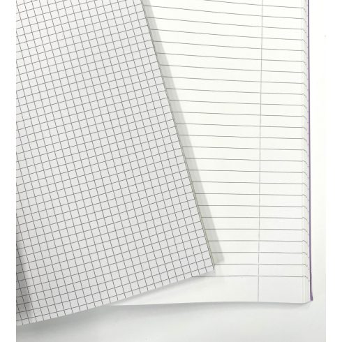 28- Füzet A4 60 lapos PP borítással kockás, vonalas