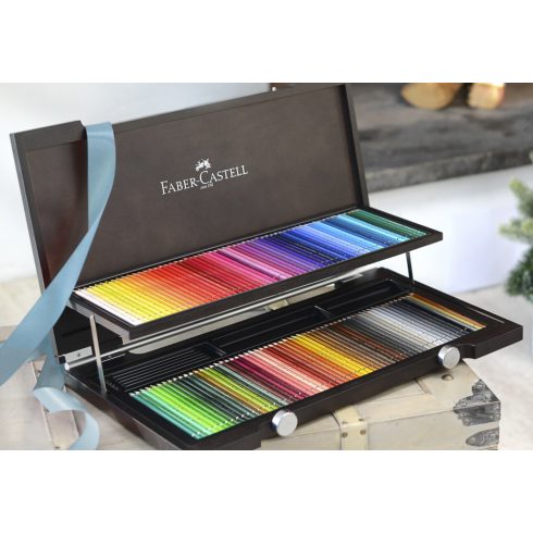 02- Színes ceruza Faber-Castell 120 darabos fa dobozban