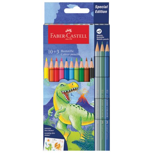 18- Színes ceruza Faber-Castell 10+3 darabos Unicorn/Dinosaur