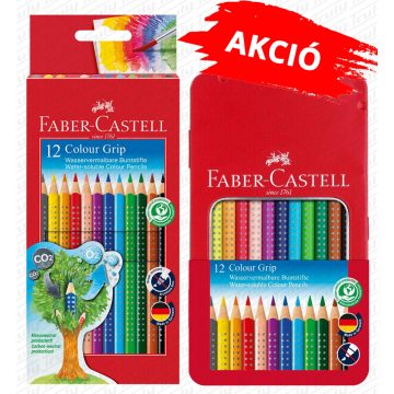   18- Színes ceruza Faber-Castell 12 darabos Grip AKCIÓ - (1db 112412 & 1db 112413)