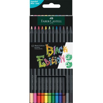   18- Színes ceruza Faber-Castell 12 darabos Black Edition - 116412
