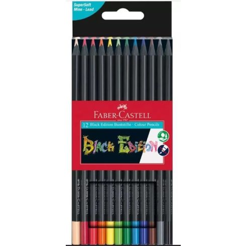 18- Színes ceruza Faber-Castell 12 darabos Black Edition - 116412