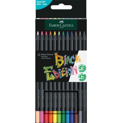 18- Színes ceruza Faber-Castell 12 darabos Black Edition - 116412