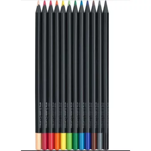 18- Színes ceruza Faber-Castell 12 darabos Black Edition - 116412