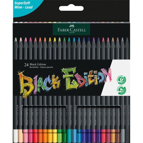 18- Színes ceruza Faber-Castell 24 darabos Black Edition - 116424