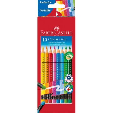   18- Színes ceruza Faber-Castell 10 darabos Grip radíros - 116613