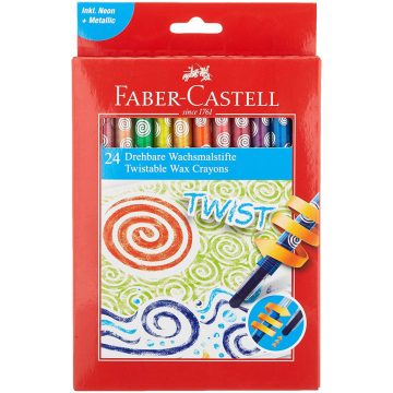 18- Zsírkréta Faber-Castell 12 darabos Twist kitekerhető 