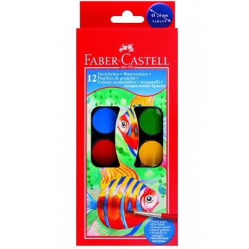 18- Vízfesték Faber-Castell 12 darabos, kisgombos - 125017