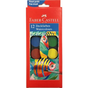   18- Vízfesték Faber-Castell 12 darabos, nagygombos - 125018