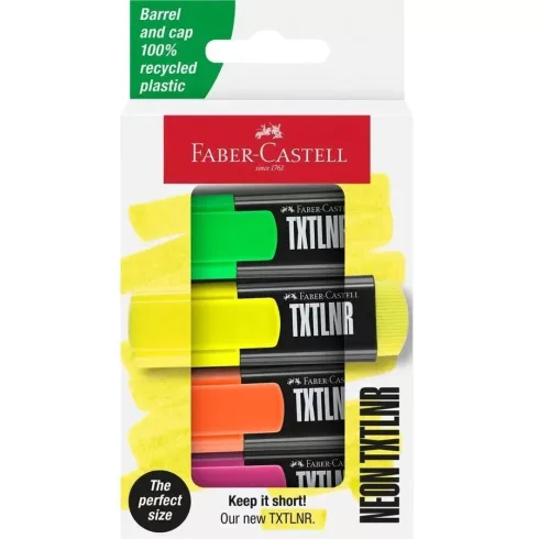 17- Szövegkiemelő Faber-Castell mini 4 darabos - 154204