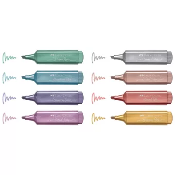   18 - Szövegkiemelő Faber-Castell metál, 8 színben - 1546M