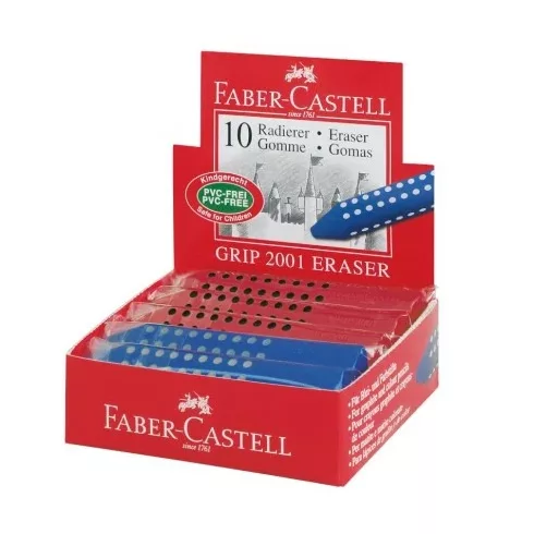 17- Radír Faber-Castell Grip 2001- 5 színben