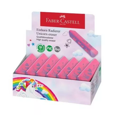 17- Radír Faber-Castell háromszög Unicorn/Dinosaur