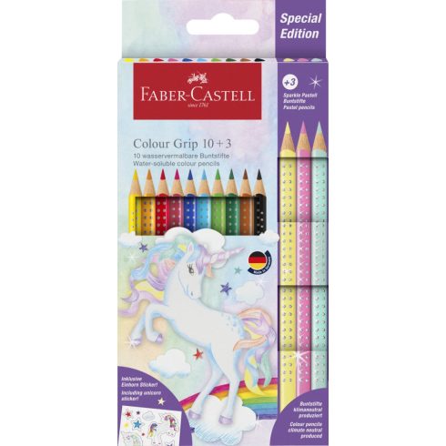 18- Színes ceruza Faber-Castell 10+3 darabos Grip+Sparkle - 201542