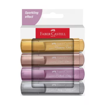 18 - Szövegkiemelő Faber-Castell 4 darabos metál