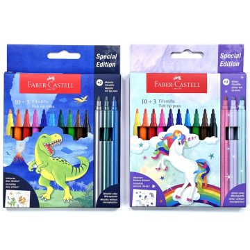 18- Filc Faber-Castell 10+3 darabos Unicorn/Dinosaur