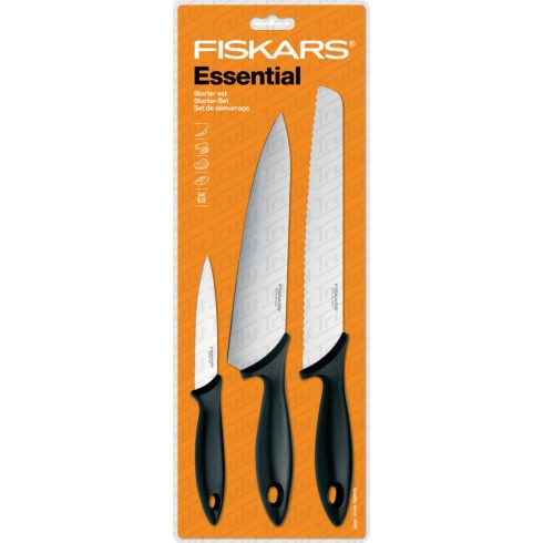 31- Fiskars Essential kés készlet 3 darabos - 1023784