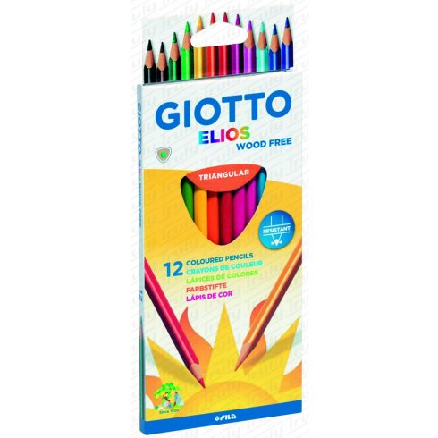26- Giotto Elios famentes háromszögletű színes ceruza 12-es