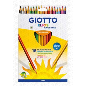   26- Giotto Elios famentes háromszögletű színes ceruza 18-as