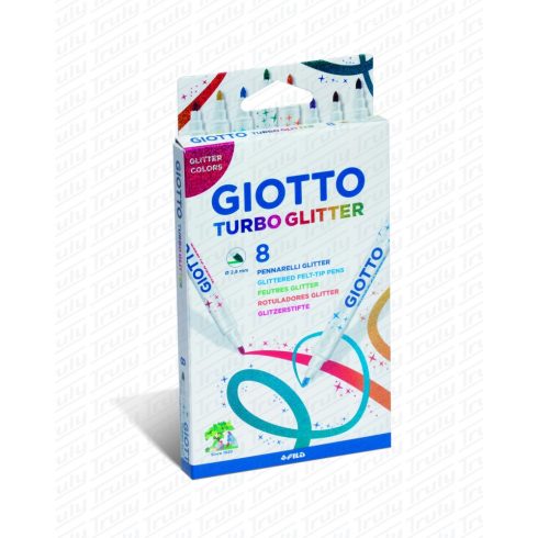 26- Giotto Turbo Glitter csillámos filctoll 8as