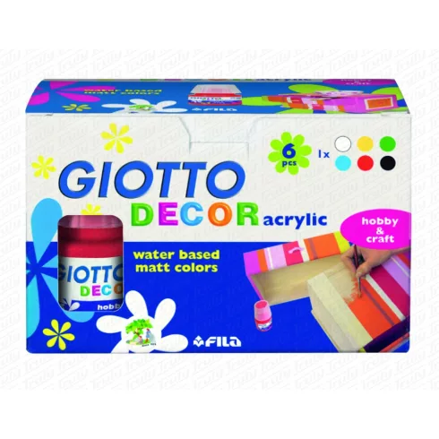 26- Akrilfesték Giotto Decor tégelyes, 6 darabos - 538200