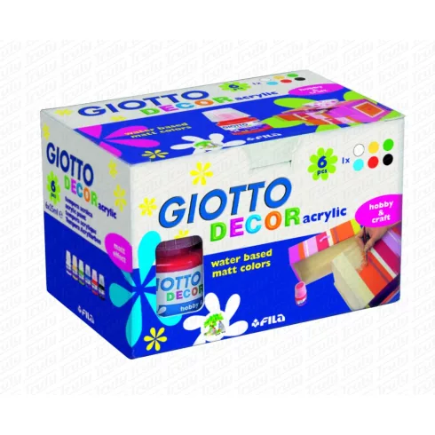 26- Akrilfesték Giotto Decor tégelyes, 6 darabos - 538200