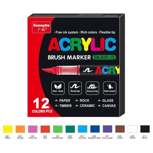 12 - Akrilfilc 12 darabos ecsetes - 8101-12