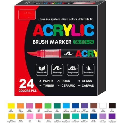 12 - Akrilfilc 24 darabos ecsetes - 8101-24