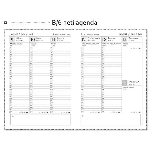 24- Heti agenda B/6 Szekszárd, BALACRON 2027 - 3 színben