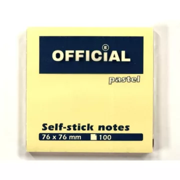 14- Öntapadós jegyzettömb Official 76x76