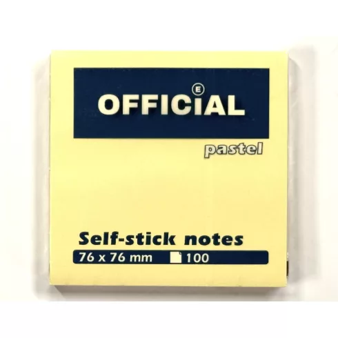14- Öntapadós jegyzettömb Official 76x76