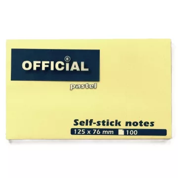14- Öntapadós jegyzettömb Official 76x125 