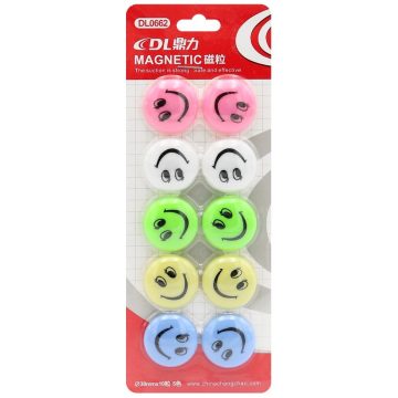 24 - Mágnesgomb Smiley 10 darabos - 330048