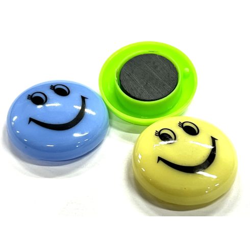 24 - Mágnesgomb Smiley 30 mm, 10 darabos - 330048