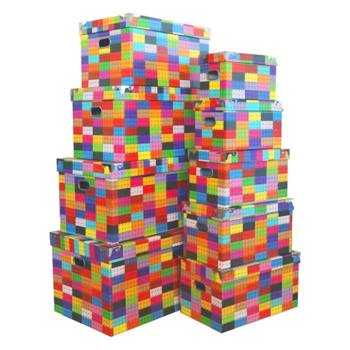 R- Tárolódoboz Kocka 9 darabos - A714