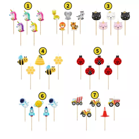 R- Party tortagyertya figurás, 5 darabos - 7 minta