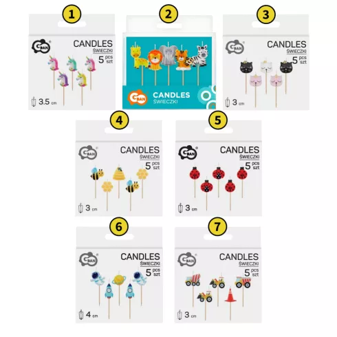 R- Party tortagyertya figurás, 5 darabos - 7 minta