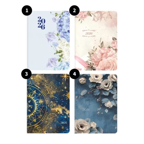 19- Napi agenda B6 JOY T022J, kerekített 2026 - 4 mintával