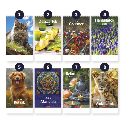 33- Falinaptár Toptimer T094 (220x320mm) 2026 - 8 mintával