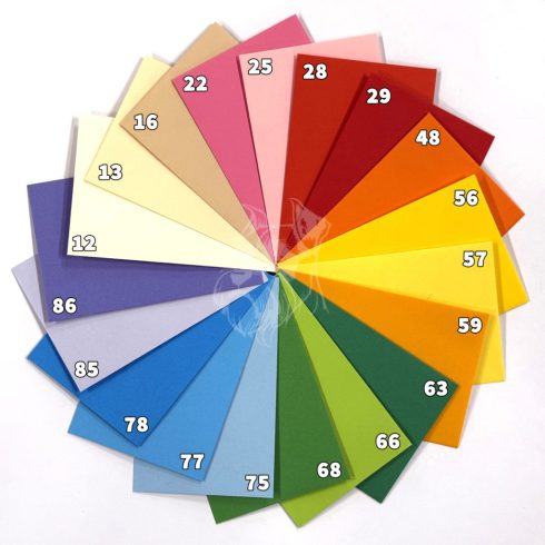 36- Boríték névjegy Kaskad 50 db/csom. - 19 színben