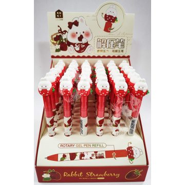 24- Zselés toll tekerős Rabbit Strawberry - KK-8092