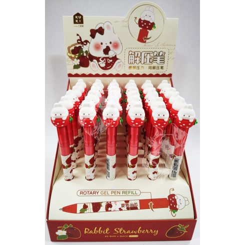 24- Zselés toll tekerős Rabbit Strawberry - KK-8092